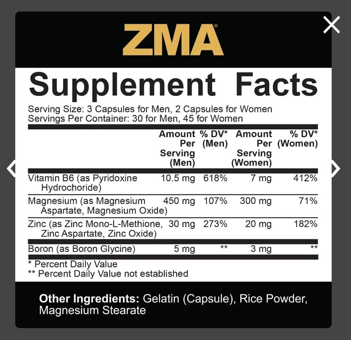 5% NUTRITION  ZMA 90 Capsules