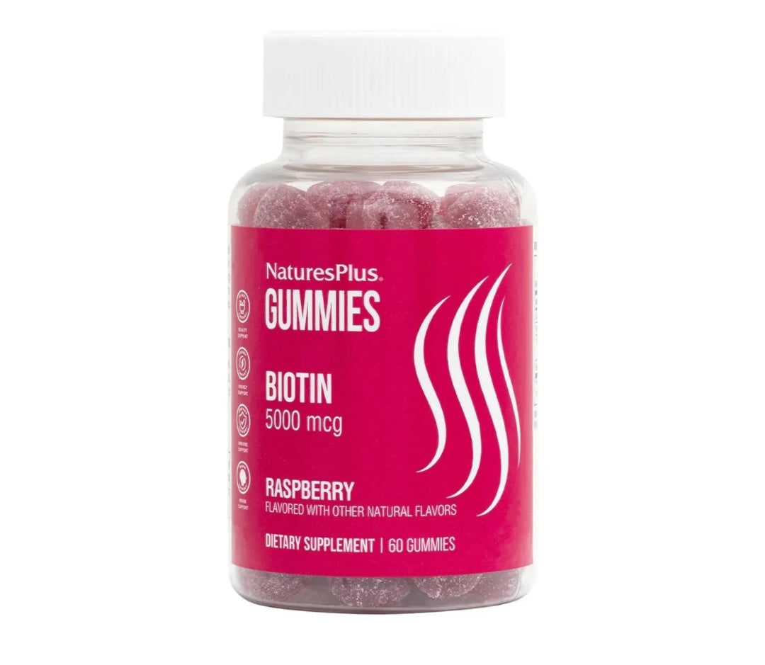 NaturesPlus Gummies BIOTIN 5000 mcg 60 Gummies.