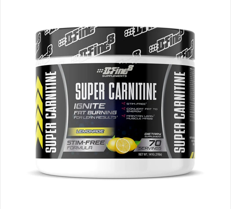 D-Fine8 Supplements Super Carnitine Ignite Fat Burning 141G 70 Servings