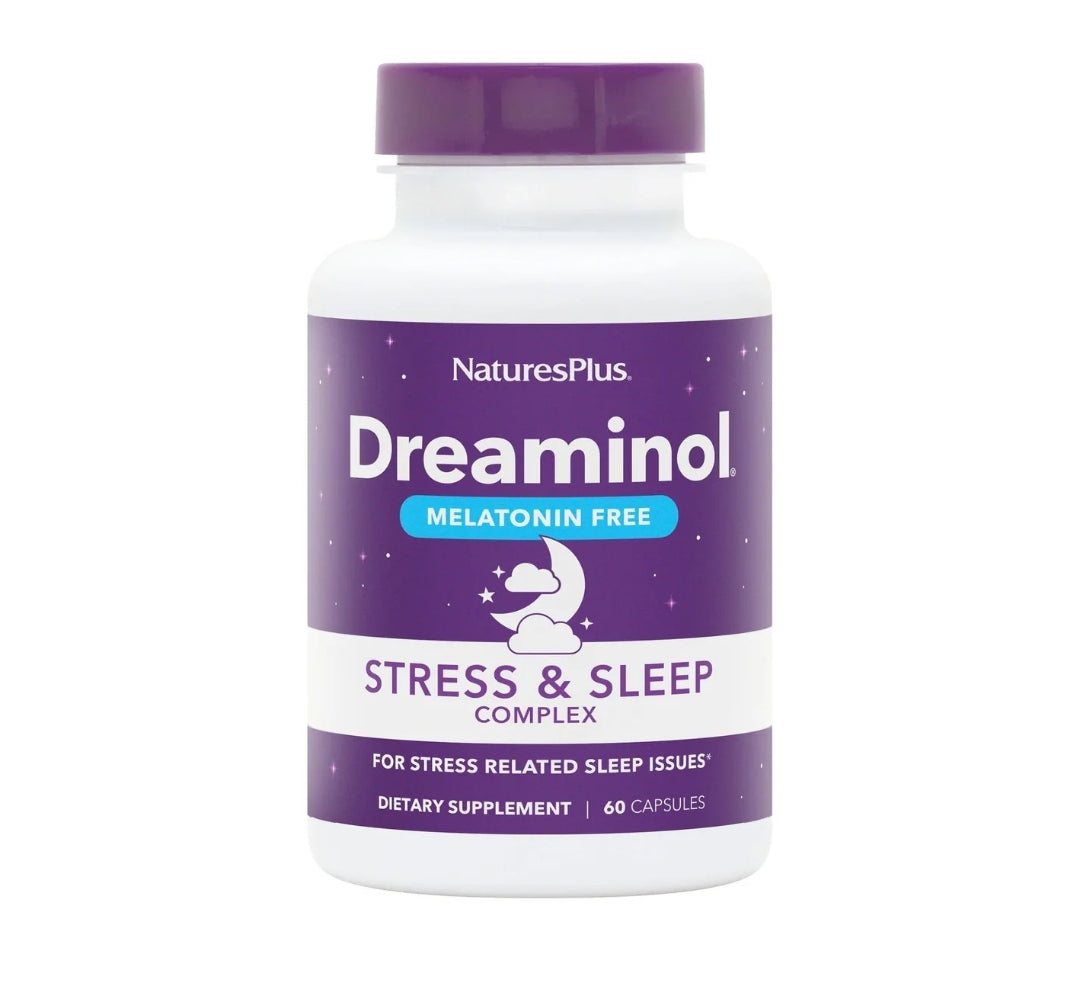 NaturesPlus Dreaminol Melatonin Free Stress & Sleep Complex 60 Capsules