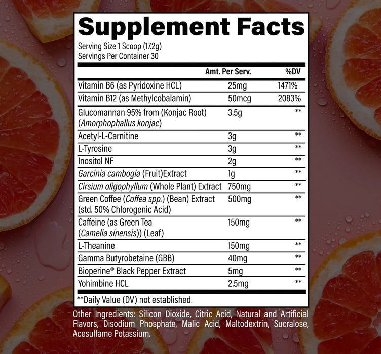 RAW Nutrition BURN Thermogenic Powder Pre-workout