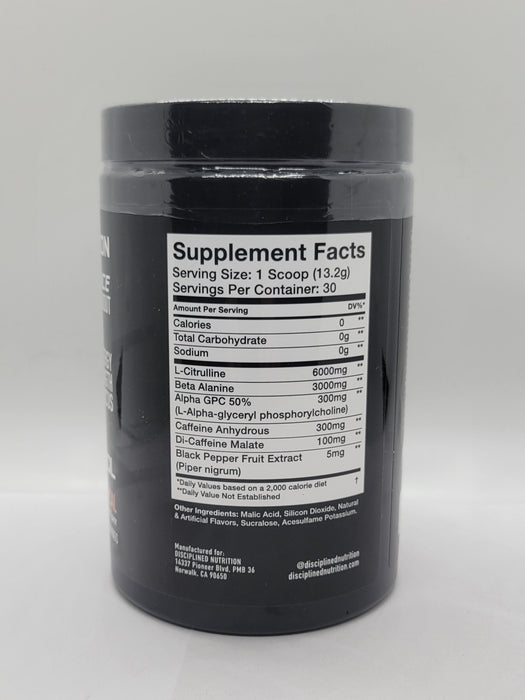 Disciplined Nutrition performance Pre-Workout 30Servings