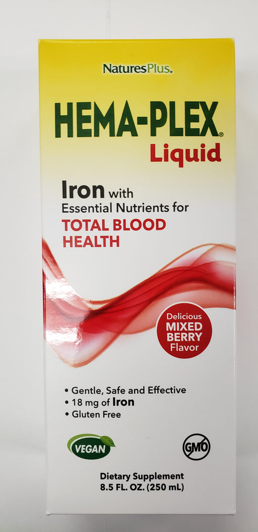 Natures Plus Hema-Plex Liquid Iron with Essential Nutrients for Total Blood Health