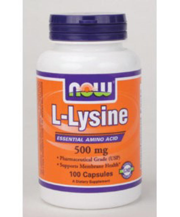 NOW Foods L-Lysine Capsules, 500 Mg, 100 Ct