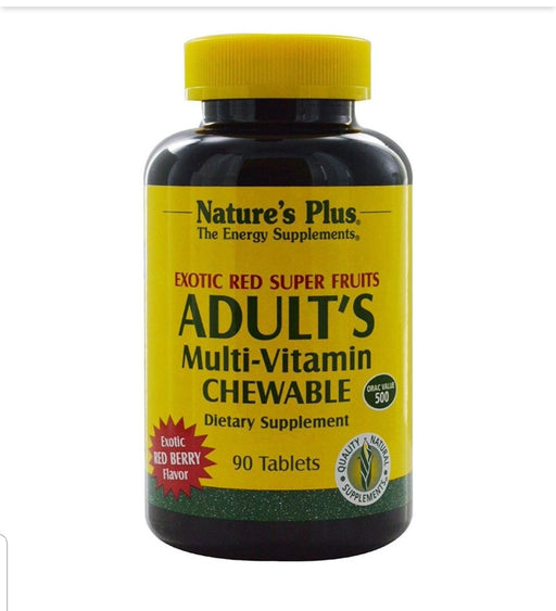 Nature's Plus Adult's Multi-Vitamin Chewable, Red Berry, 90 Ct
