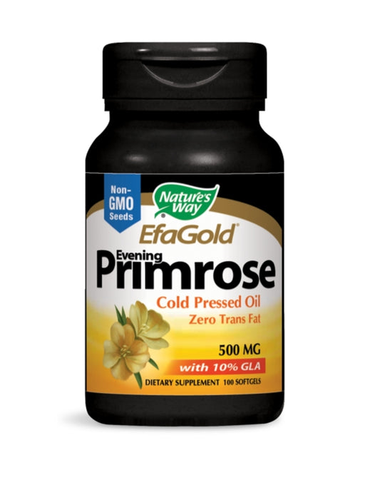 Nature's Way Evening Primrose, EfaGold® Cold Pressed Oil 500 mg, 100 Ct