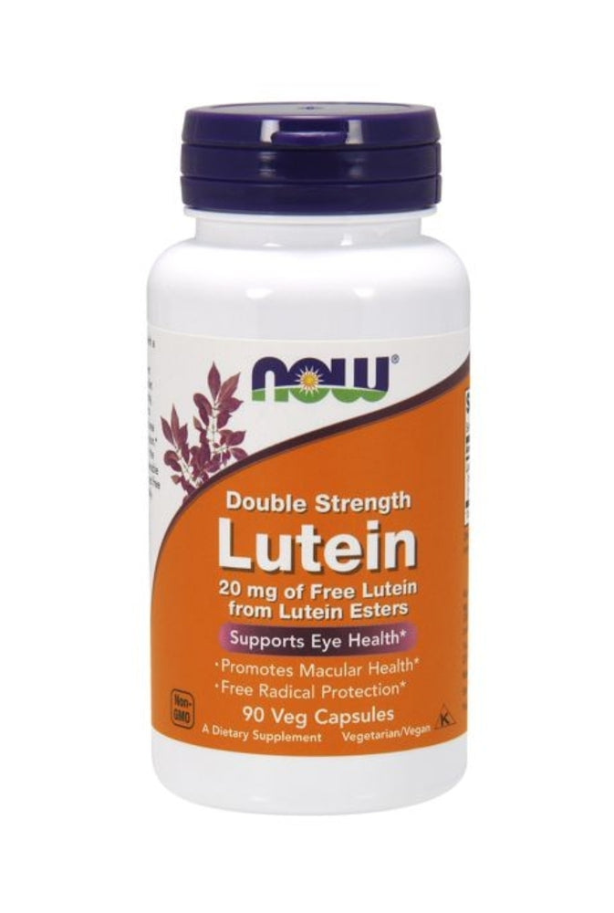 NOW Foods Lutein Double Strength 20 mg - 90 Veg Capsules - Vegan