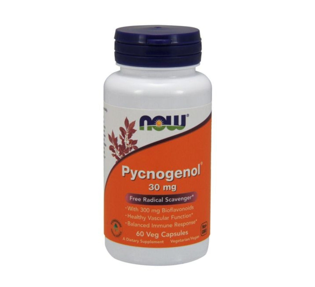 NOW Foods Vegetarian Pycnogenol Free Radical Scavenger, 30mg, 60 Ct