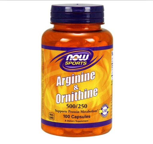 Now Foods Arginine & Ornithine 500MG/250MG 100Cap.