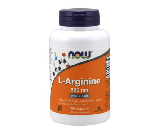 Now Foods L-Arginine Circulatory Support 500 mg Capsules, 100 Ct