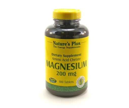 NaturesPlus Magnesium Amino Acid Chelate 200mg 180Tabs.