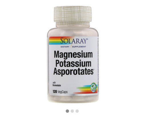 Solaray Magnesium Potassium Asporotates with Bromelain 120 VegCaps.