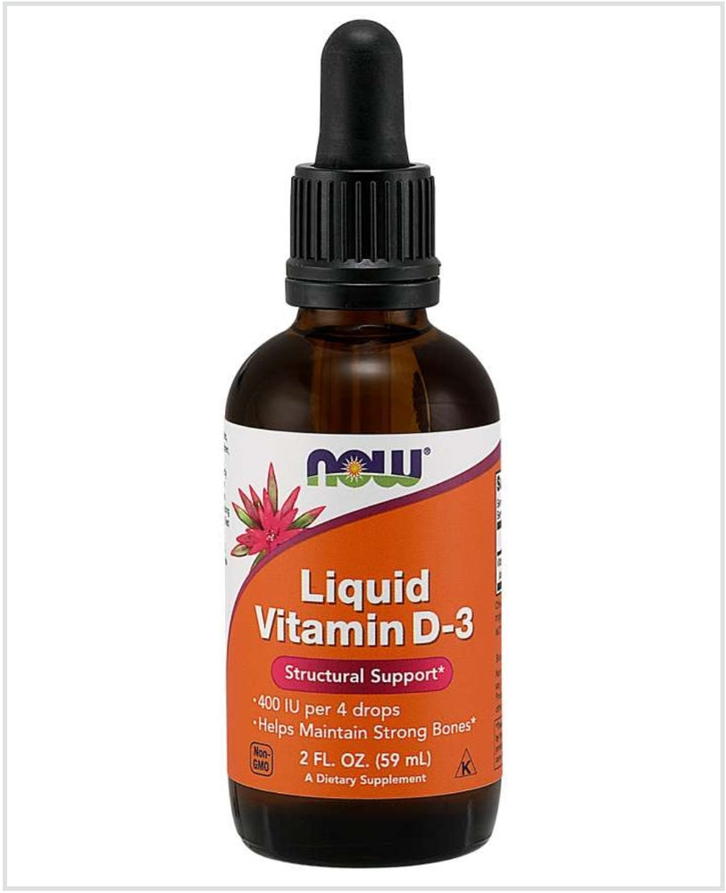 Now Liquid Vitamin D-3 400 IU / 4 Drops 2 FL.OZ. 527/Svrs.