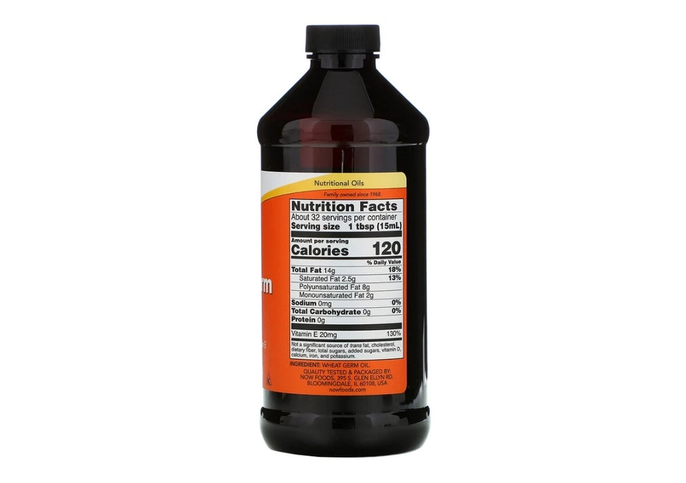 Now WHEAT GERM OIL 16OZ. 32/Svrs.