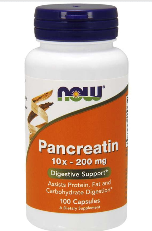 Now Pancreatin 10× - 200mg 100 Capsules