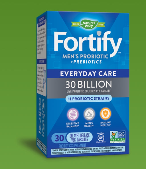 Nature's Way Fortify Men's Probiotic Everyday Care 30 Billion 11 probiotic strains 30 Veg.Cap.