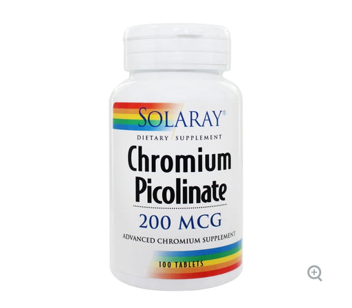 Solaray Chromium Picolinate 200 mcg 100 Tablets