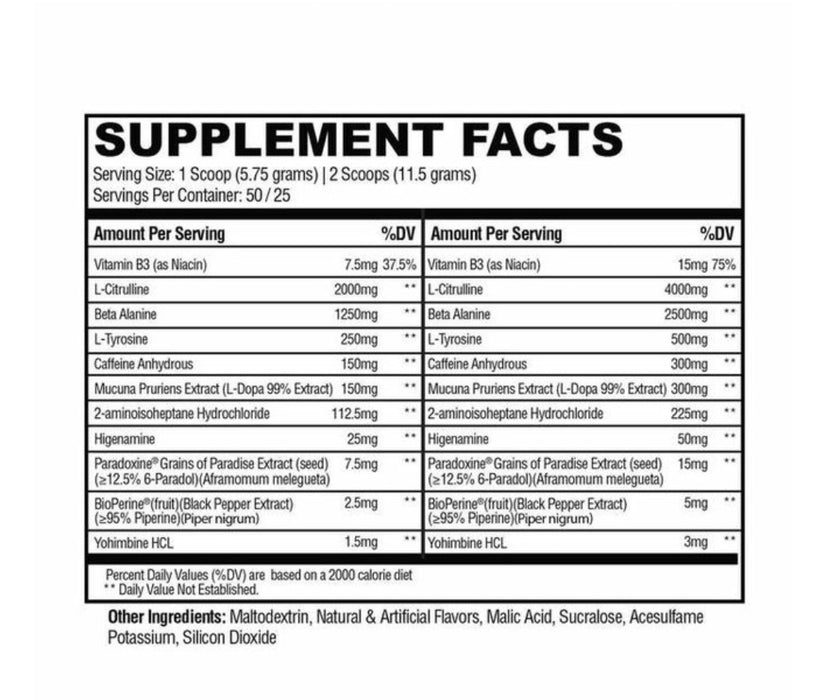 Condemned Labz CONVICT Pre-Workout 50 servings