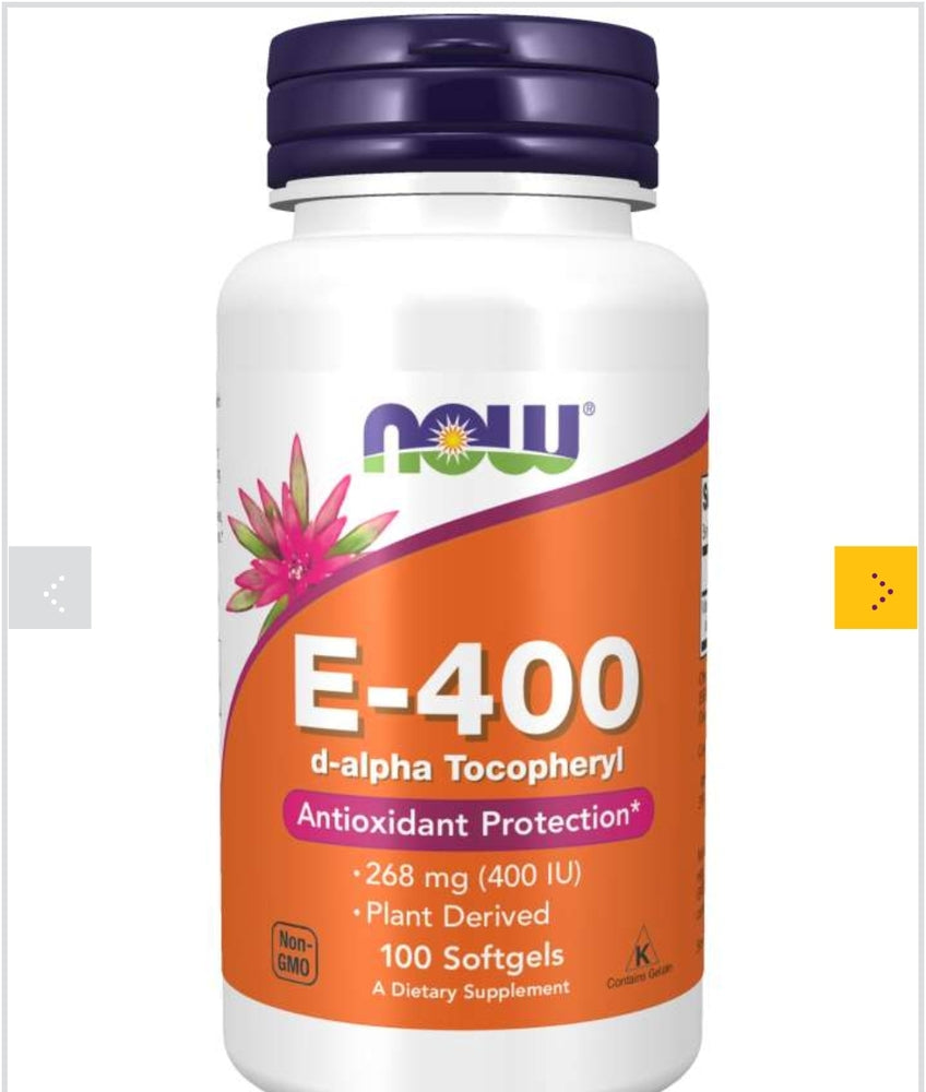 Now E-400 d-alpha Tocopheryl 400IU 100 Softgels