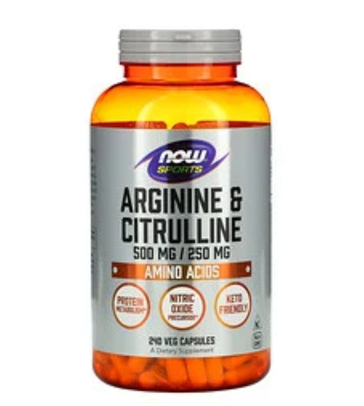 Now Arginine & Citrulline 500mg/250mg 240VegCaps