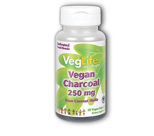 VegLife Vegan Charcoal 250mg 60VegCaps.