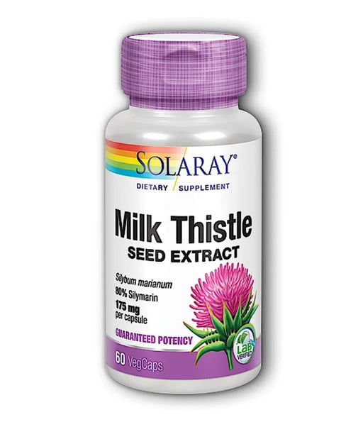 Solaray Milk Thistle 175mg 80% Silymarin Liver Support 60 VegCaps.