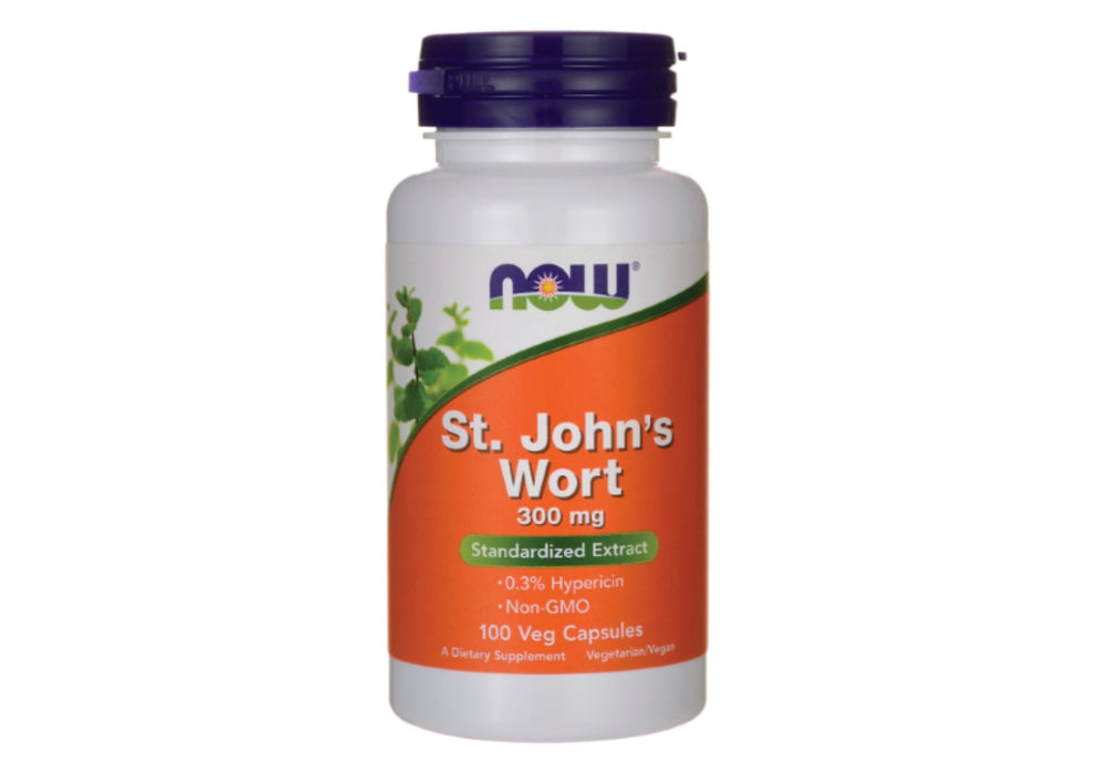 NOW Foods St John's Wort, 300mg, Capsules, 100 ea