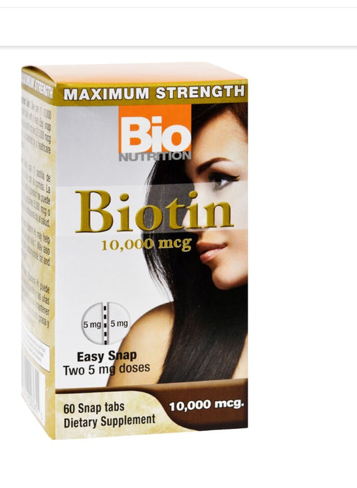 Bio Nutrition Inc. Biotin 10,000 mcg, 60 Ct
