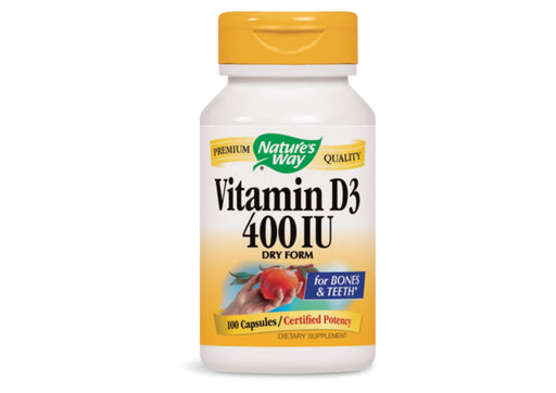 Nature's Way Vitamin D3 Dry Form Capsules, 100 Ct
