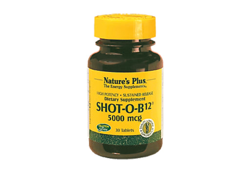 Natures Plus Shot-O-B-12 5000mcg Time Release 60 Tabs.