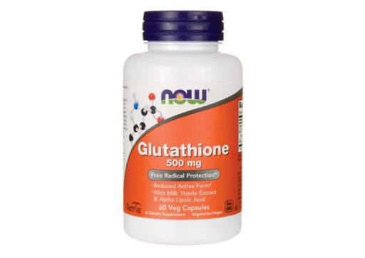 NOW Foods Glutathione Vegetarian Capsules 500 mg, 60 Ct
