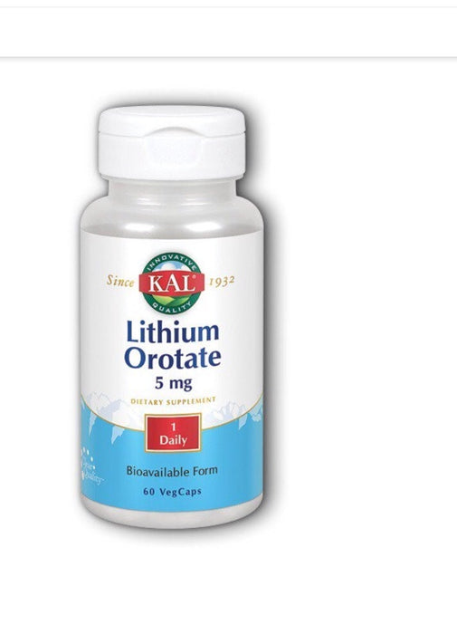 Kal Lithium Orotate 5mg Kal 60 VCaps