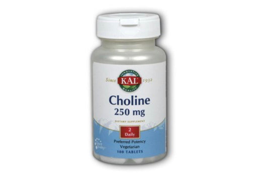 Kal Choline 250 mg Tablets, 100 Ct