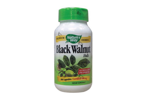 Nature's Way Black Walnut Hulls Vegetarian Capsules 500 mg , 100 Ct
