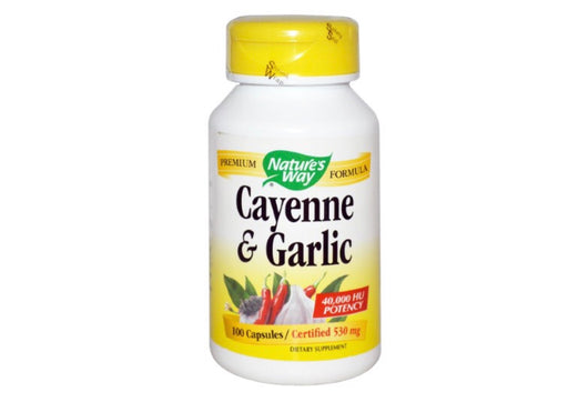 Nature's Way Premium Formula Cayenne & Garlic, 100 Ct