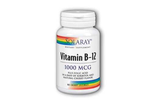 Solaray Vitamin B-12 Cherry 1000 mcg - 90 Lozenges