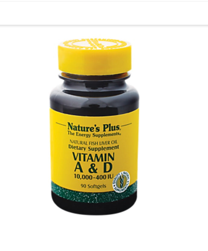 Nature's Plus Vitamin A & D3 90 Softgels