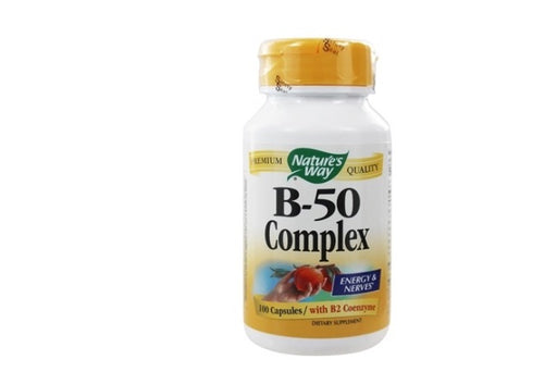 Natures Way Vitamin B50 Complex with B2 Coenzyme - 100 Capsules
