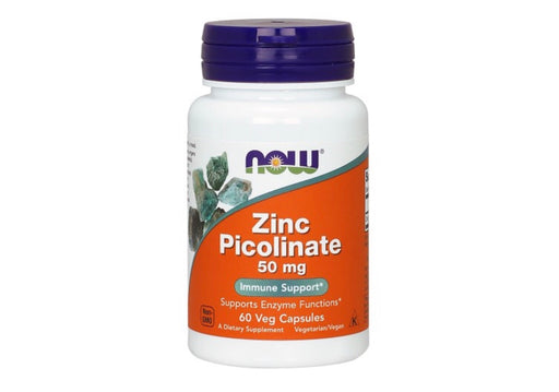 NOW Foods Zinc Picolinate Immune Support, 50mg, 60 Ct