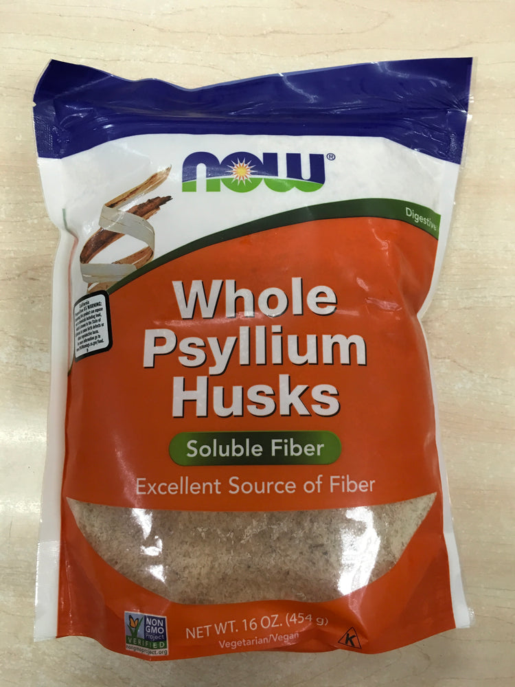 NOW Supplements, Whole Psyllium Husks, Non-GMO Project Verified, Soluble  Fiber, 16-Ounce