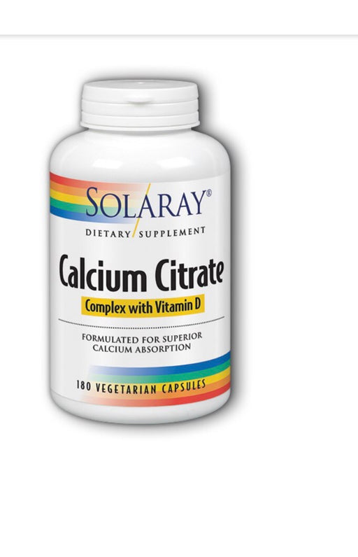 Solaray Calcium Citrate with Vitamin D-3 180 Capsules