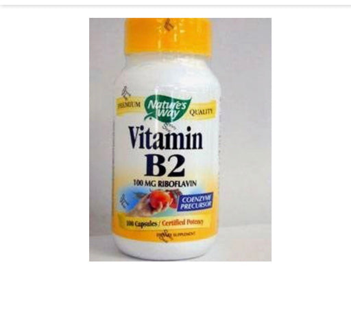 Nature's Way Vitamin B2 Capsules, 100 Ct