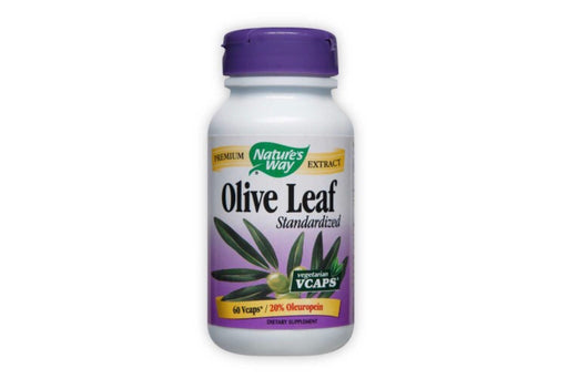 Nature's Way Olive Leaf Standardized 20% Vegetable Capsules, 60 Ct