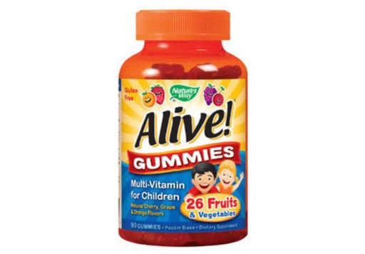 Nature's Way Alive! Children's Multivitamin Gummies, Cherry Grape and Orange, 90 Ct