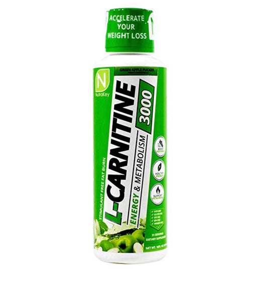 Nutrakey liquid L-Carnitine 3000 (Multiple Flavor) 31 Servings 16 oz (437 ml)