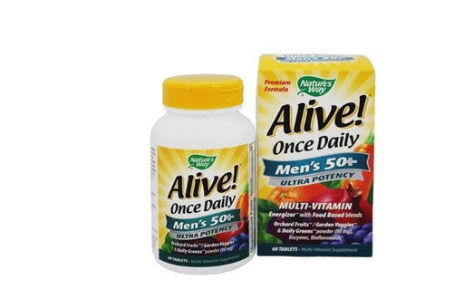 Nature's Way Alive! Men's 50+ Ultra Potency Multivitamin Supplement, 60 Tablets