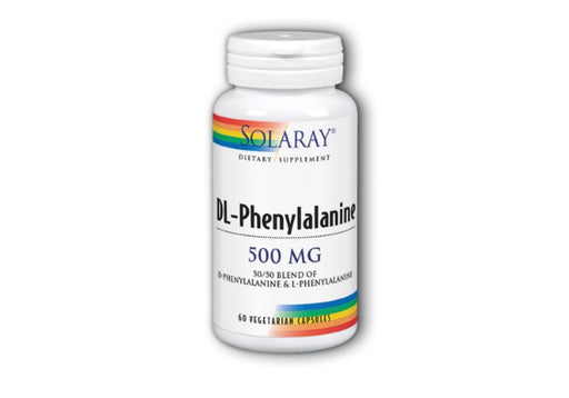 Solaray DL-Phenylalanine 500 mg Vegetarian Capsules, 60 Ct