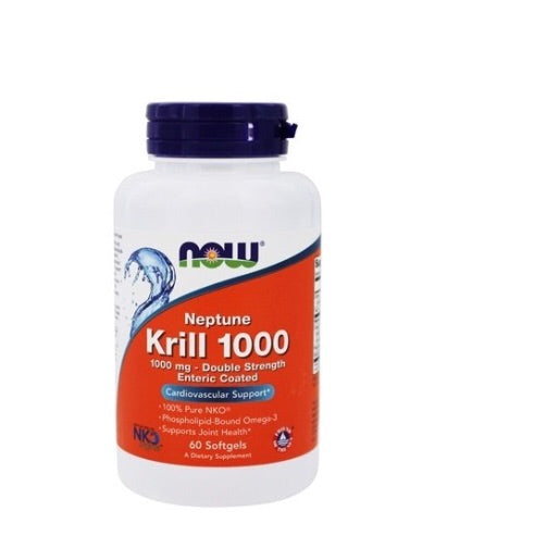 Neptune Now Foods Krill 1000 Enteric Coated Double Strength 1000 mg. - 60 Softgels