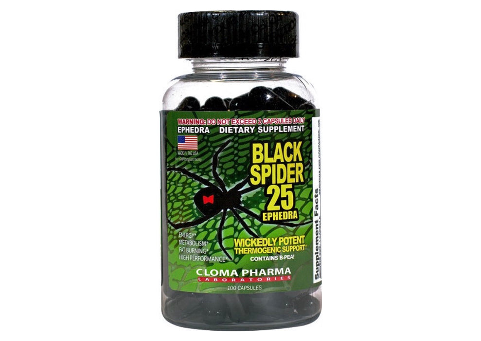 Cloma Pharma Black Spider 25Fat Burner / Weight Loss 100 Caps