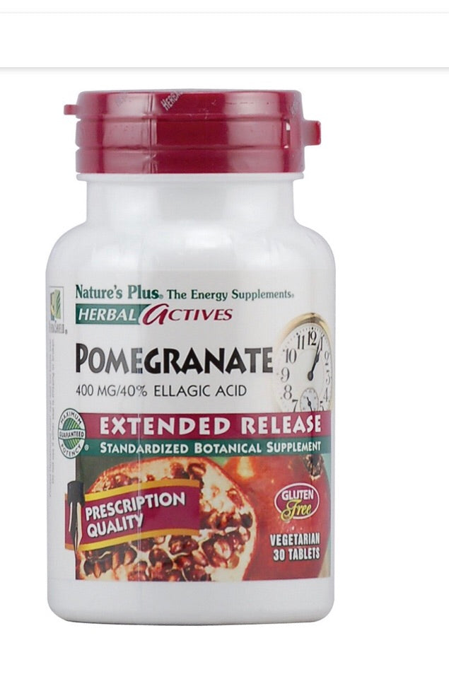 Nature's Plus Herbal Actives Pomegranate 400 mg - 30 Vegetarian Tablets